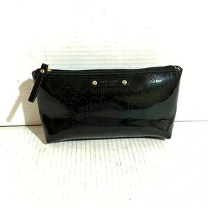 Kate spade black patent leather clutch/cosmetic bag